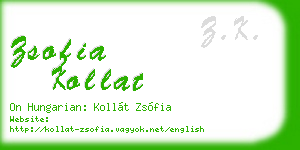 zsofia kollat business card