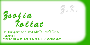 zsofia kollat business card